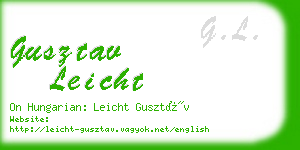 gusztav leicht business card